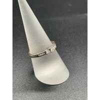Ladies Solid 10ct White Gold Diamond Ring Fine Jewellery 2.9 Grams Size UK P