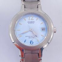 Casio Sheen Ladies Stainless Steel Silver Watch SHN-142 10Bar WR