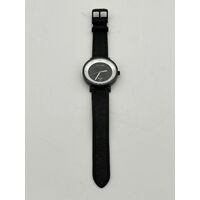 Terrance Williams x Uncle Jack Unisex 34mm Black Leather Band Watch