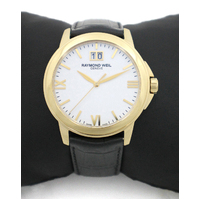 Raymond Weil Men's Tradition 39mm White Dial 18K Swiss Quartz Watch 5476-P-00307 (Pre-Owned)