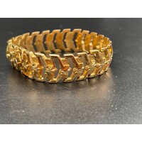 Ladies 18ct Yellow Gold Fancy Link Bracelet (Pre-Owned)