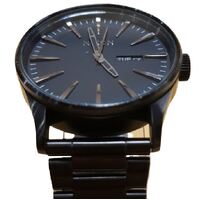 Nixon Men's Watch Sentry Stainless Steel All Black A356-1147-00 (Preowned)