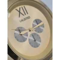 Unlisted UL1269 Yellow Gold Case Dial Silver Sub-Eyes Men’s Quartz Watch