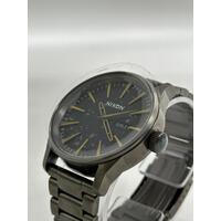 Nixon A356-2983 Sentry SS Stainless Steel Classic Date Gunmetal Mens Watch