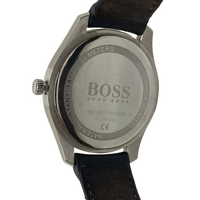 Hugo Boss Men's Essential 40mm Black Leather Band Steel Watch (Pre-Owned)