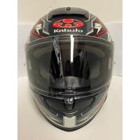 Kabuto Aeroblade-5 ECE 22-05 Black/Red/Grey Size Large 58-59cm Bargy Design Helmet (Pre-owned )
