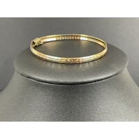 Ladies 14ct Three Tone Gold Snake Link Bracelet (Pre-Owned)