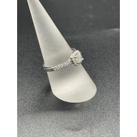 Ladies Solid 14ct White Gold Diamond Ring Fine Jewellery 3.6 Grams Size UK P