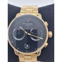 Nordgreen Copenhagen Pioneer 40mm All Gold Black Dial Chronograph Watch