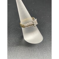 Ladies 9ct Yellow Gold Diamond Ring (Pre-Owned)