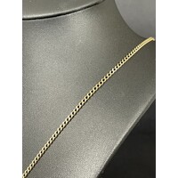 Unisex 9ct Yellow Gold Curb Link Necklace Parrot Clasp (Pre-Owned)