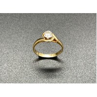 Ladies 18ct Yellow Gold Diamond Ring Elegant Fine Jewellery Timeless Style