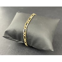 Unisex 9ct Yellow Gold Figaro Link Bracelet (Pre-Owned)