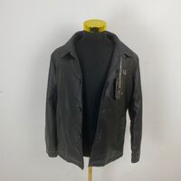 VG World Collection Luxury Black Leather Jacket Size Small