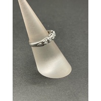 Ladies 9ct White Gold Cubic Zirconia Ring