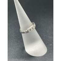 Ladies Solid 9ct 2.8 Grams White Gold Diamond Ring Fine Jewellery Size UK I