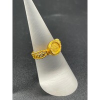 Unisex Solid 18ct Yellow Gold Coin Ring Fine Jewellery 2.6 Grams Size UK M