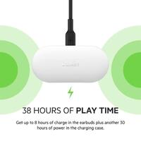 Belkin SoundForm Play True Wireless In Ear Headphones White IPX5 Rated
