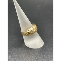 Ladies 14ct Yellow Gold Pattern Design Ring Fine Jewellery 