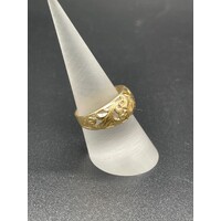 Ladies 14ct Yellow Gold Pattern Design Ring Fine Jewellery 4.3 Grams Size UK Q