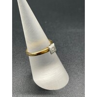 Ladies Solid 18ct Yellow Gold Diamond Ring Fine Jewellery 3.5 Grams Size UK M