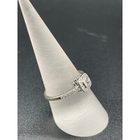 Ladies 10ct Solid White Gold Diamond Ring Fine Jewellery Sparkling Diamonds