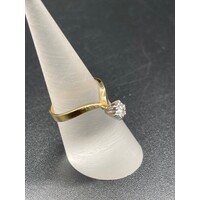 Ladies 18ct Yellow Gold Diamond Ring (Pre-Owned)