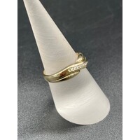 Ladies 9ct Yellow Gold Diamond Ring (Pre-Owned)