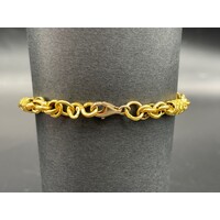 Ladies 22ct Yellow Gold Fancy Link Bracelet (Pre-Owned)