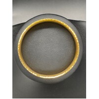 Ladies 22ct Yellow Gold Round Bangle (Pre-Owned)