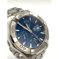 TAG Heuer Aquaracer Calibre 16 Automatic Chrono Blue Dial 43mm Mens Watch 