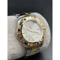 Mens Tag Heuer Aquaracer WAF1120 Stainless Steel & Gold Watch