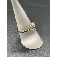 Ladies 10ct Yellow Gold Double Heart Ring (Pre-Owned)