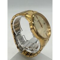 Citizen Unisex Gold Tone Stainless Steel Case Gold Band Watch 50m WR 