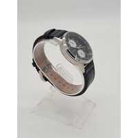 Citizen Eco-Drive Black Dial Black Leather Band Men's Analog Watch BU3020-15E