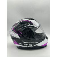 Rjays Motorcycle Helmet Dominator II White/Pink Size S (Pre-owned)