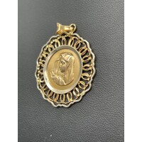 Ladies 18ct Yellow Gold Religious Pendant (Pre-Owned)