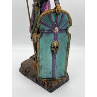 Egyptian Style Undead Knight with Glaive and Skull Shield Collectable Statue