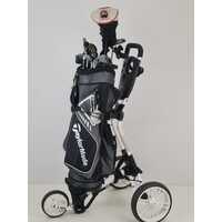 TaylorMade Golf Bag with Buggy/Clubs/Putter/Iron (Pre-owned)