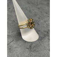 Ladies 18ct Yellow Gold Clover Design Ring (Pre-Owned)