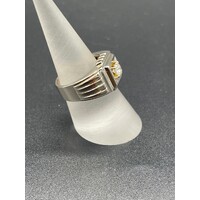 Mens 14ct White Gold Diamond Ring (Pre-Owned)