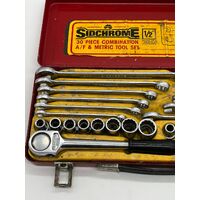 Vintage Sidchrome 1/2" Square Drive Socket Set Cat No. 45171 Australian Made (Pre-owned)