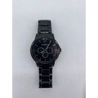 Chisel Black Metal Band Stainless Steel Multifunction Diam Men’s Watch 5829276
