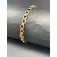 Unisex 18ct Yellow Gold Fancy Link ID Bracelet (Pre-Owned)