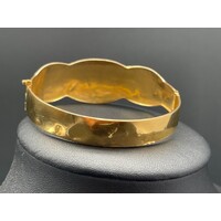 Ladies 21k Yellow Gold Round Bangle (Pre-Owned)