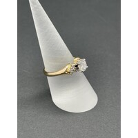 Ladies 14ct Yellow Gold Diamond Ring (Pre-Owned)