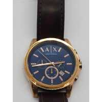 Armani Exchange AX2508 Men’s Blue Rose Gold Chronograph Watch in Leather Band
