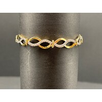 Ladies 18ct Yellow Gold Fancy Link Bracelet (Pre-Owned)