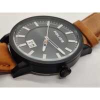 Police Brown Collin Stainless Steel Analog Men’s Watch in Leather Band