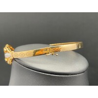 Ladies 18ct Yellow Gold Hinged Bangle (Pre-Owned)
